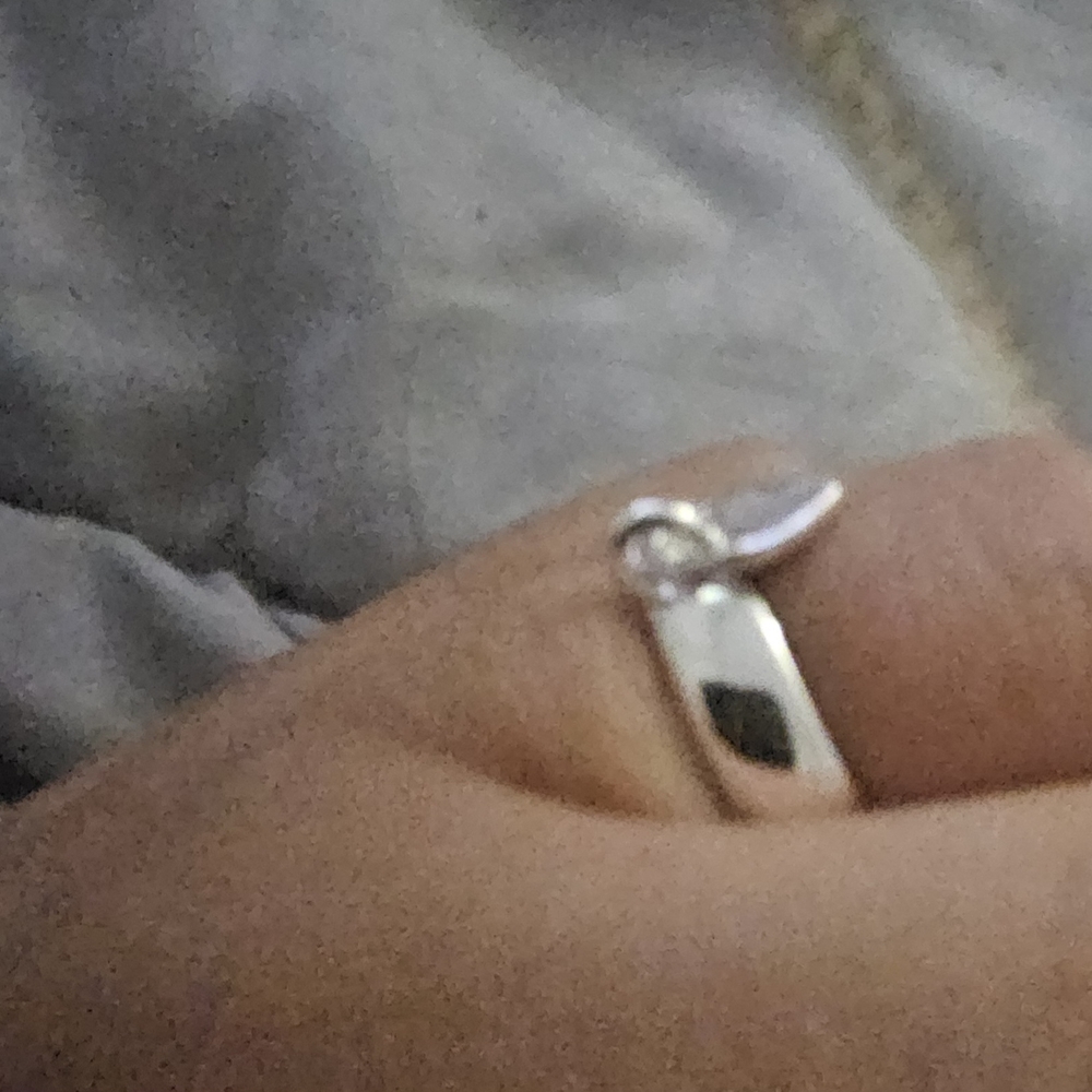 Silver Solitaire Engagement Ring With Classic Band - image 4